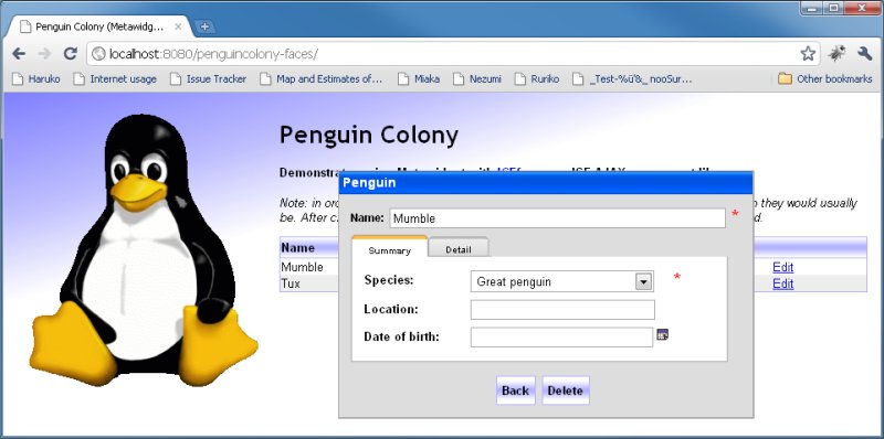 ICEfaces with Metawidget